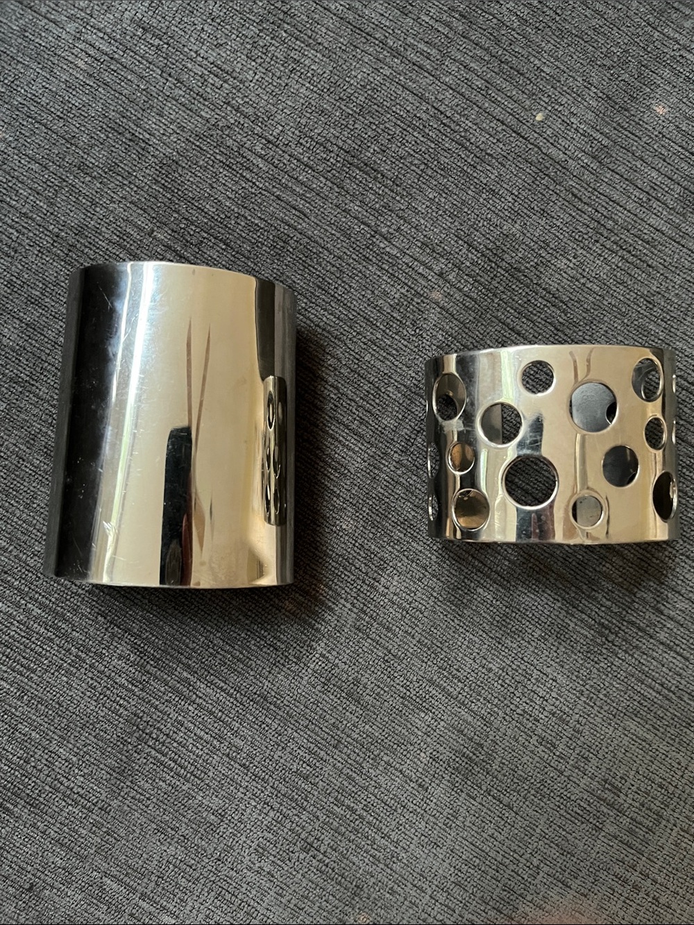 Metal Cuff Bracelets - Wide & Perforated Set